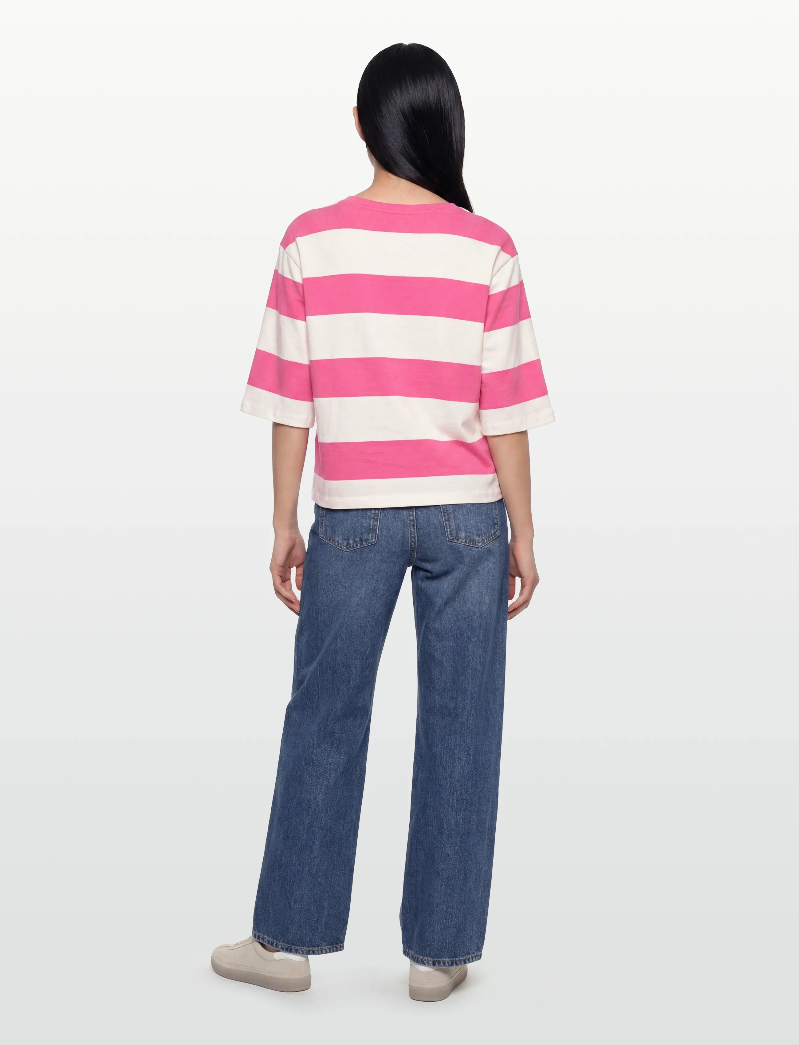 FREE/QUENT - FQFAMILA-TEE - t-shirts - star off-white w. wild orchid - 4