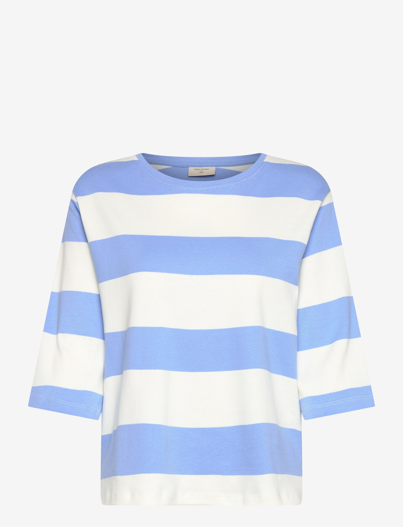 FREE/QUENT - FQFAMILA-TEE - t-shirts - star off-white w. vista blue - 1
