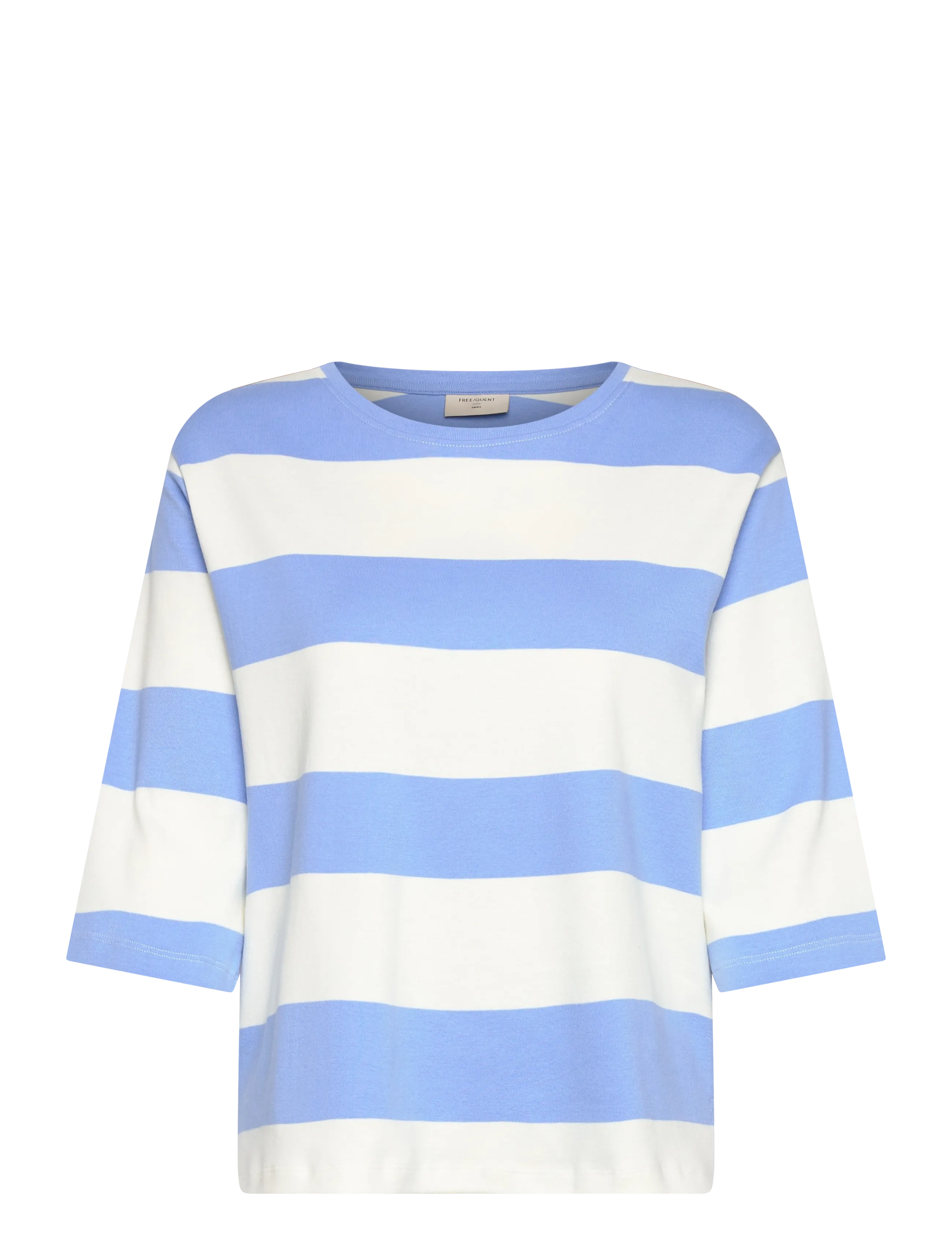 FREE/QUENT FQFAMILA-TEE - Nyheder - STAR OFF-WHITE W. VISTA BLUE / blue
