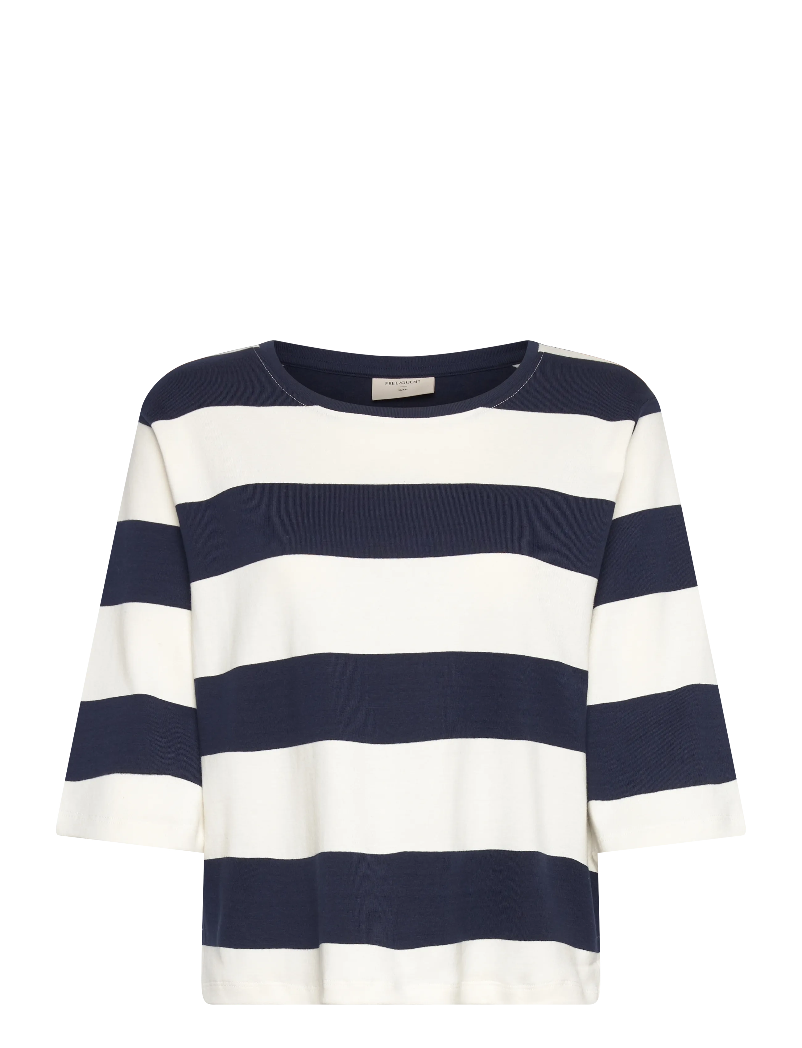 FREE/QUENT FQFAMILA-TEE - T-shirts & Toppe - STAR OFF-WHITE W. NAVY BLAZER / navy