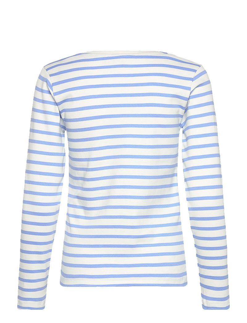 FREE/QUENT - FQFAMILA-TEE - langärmlige tops - star off-white w. vista blue - 2