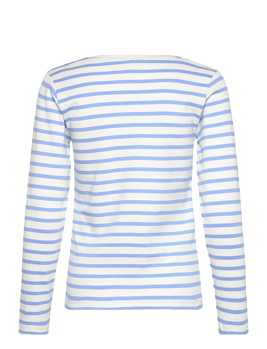 FREE/QUENT - FQFAMILA-TEE - langärmlige tops - star off-white w. vista blue - 2