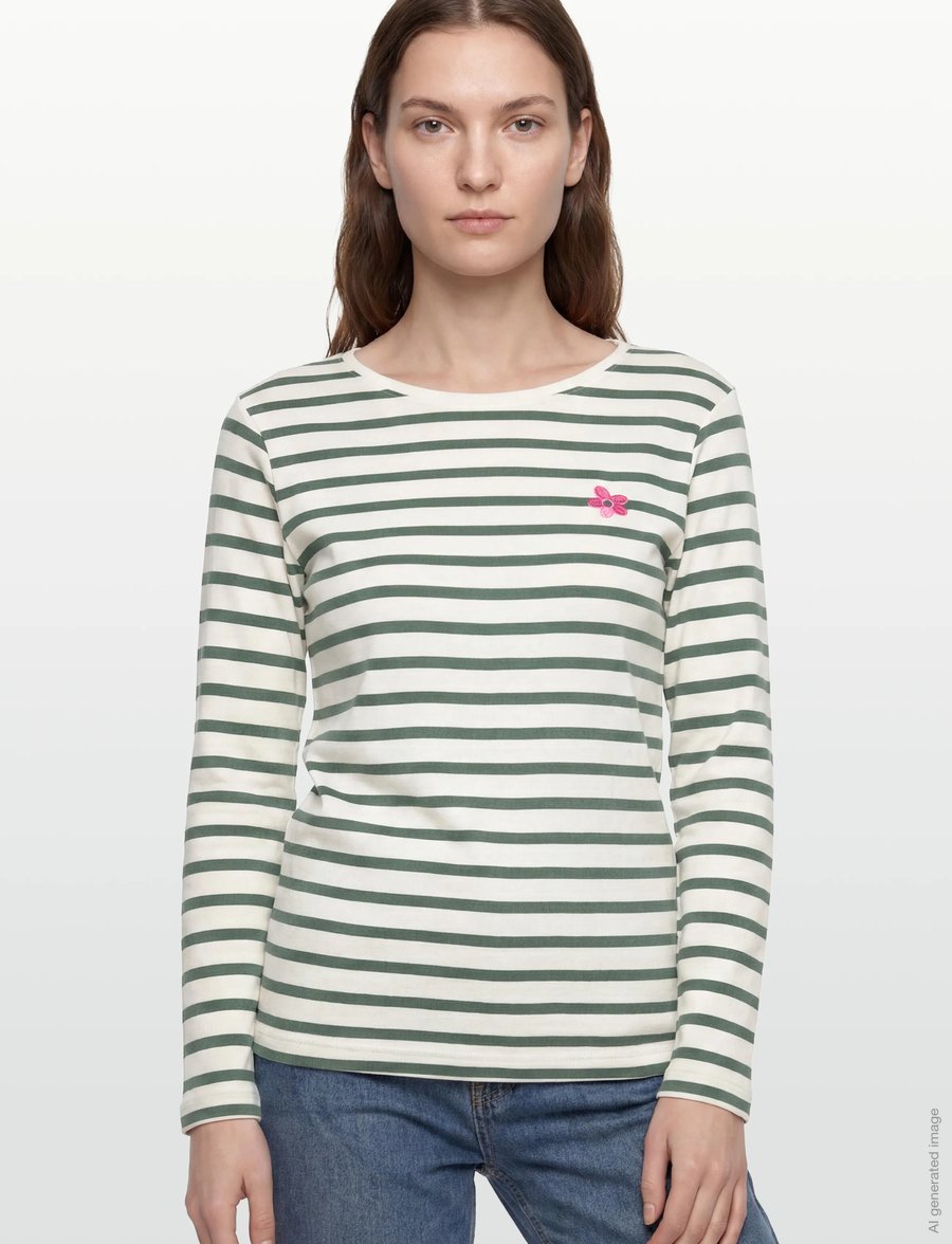 FREE/QUENT - FQFAMILA-TEE - langärmlige tops - star off-white w. dark forest - 3
