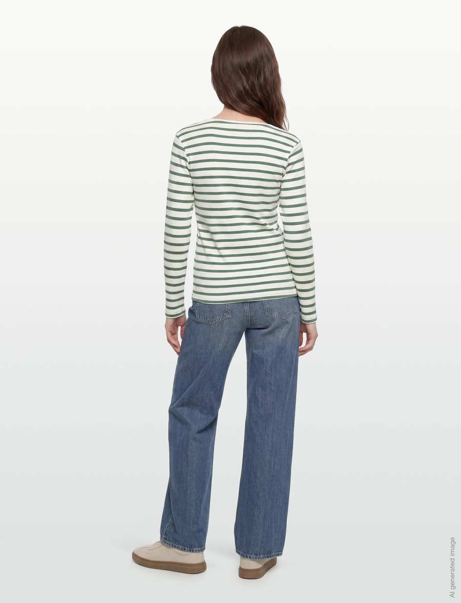 FREE/QUENT - FQFAMILA-TEE - langärmlige tops - star off-white w. dark forest - 4