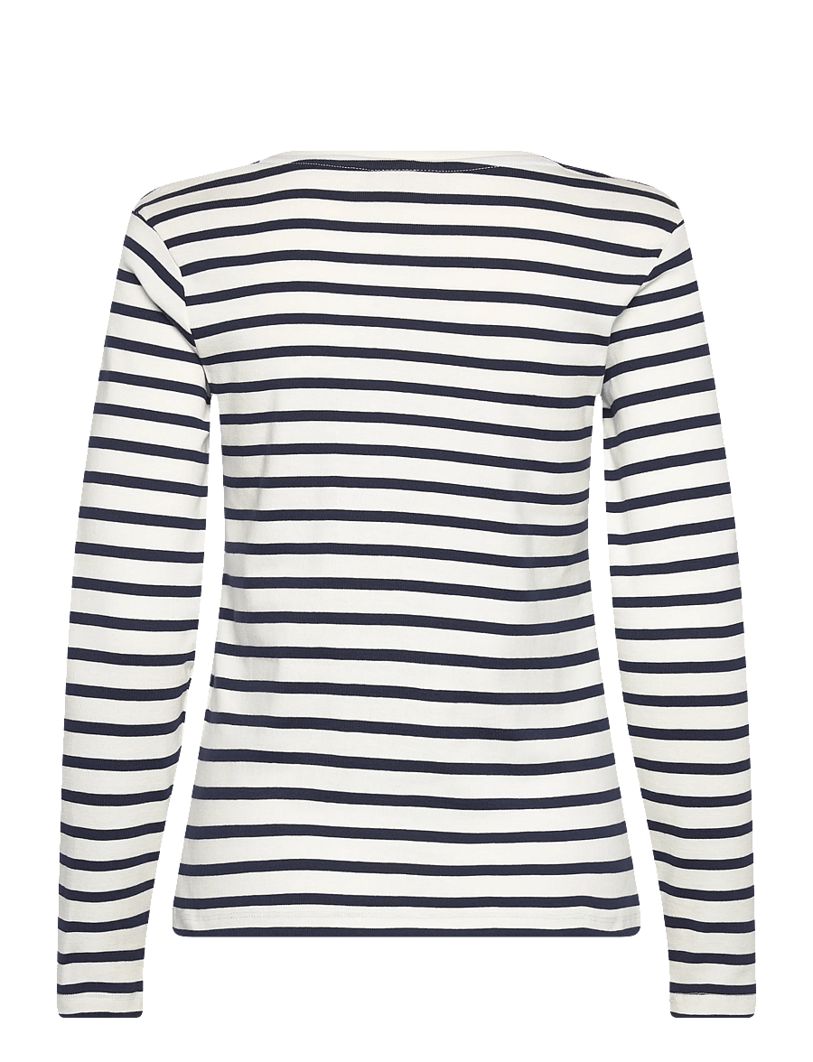 FREE/QUENT - FQFAMILA-TEE - langärmlige tops - star off-white w. navy blazer - 2