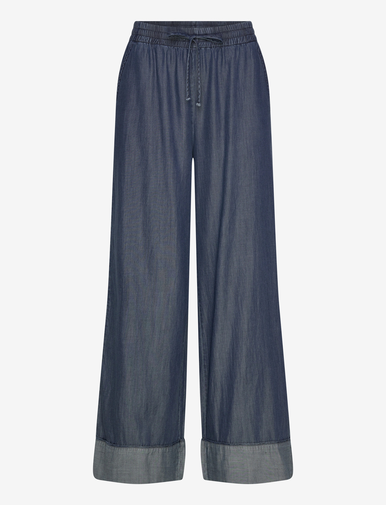 FREE/QUENT - FQWILKE-PANTS - bukser med brede ben - medium blue denim - 1