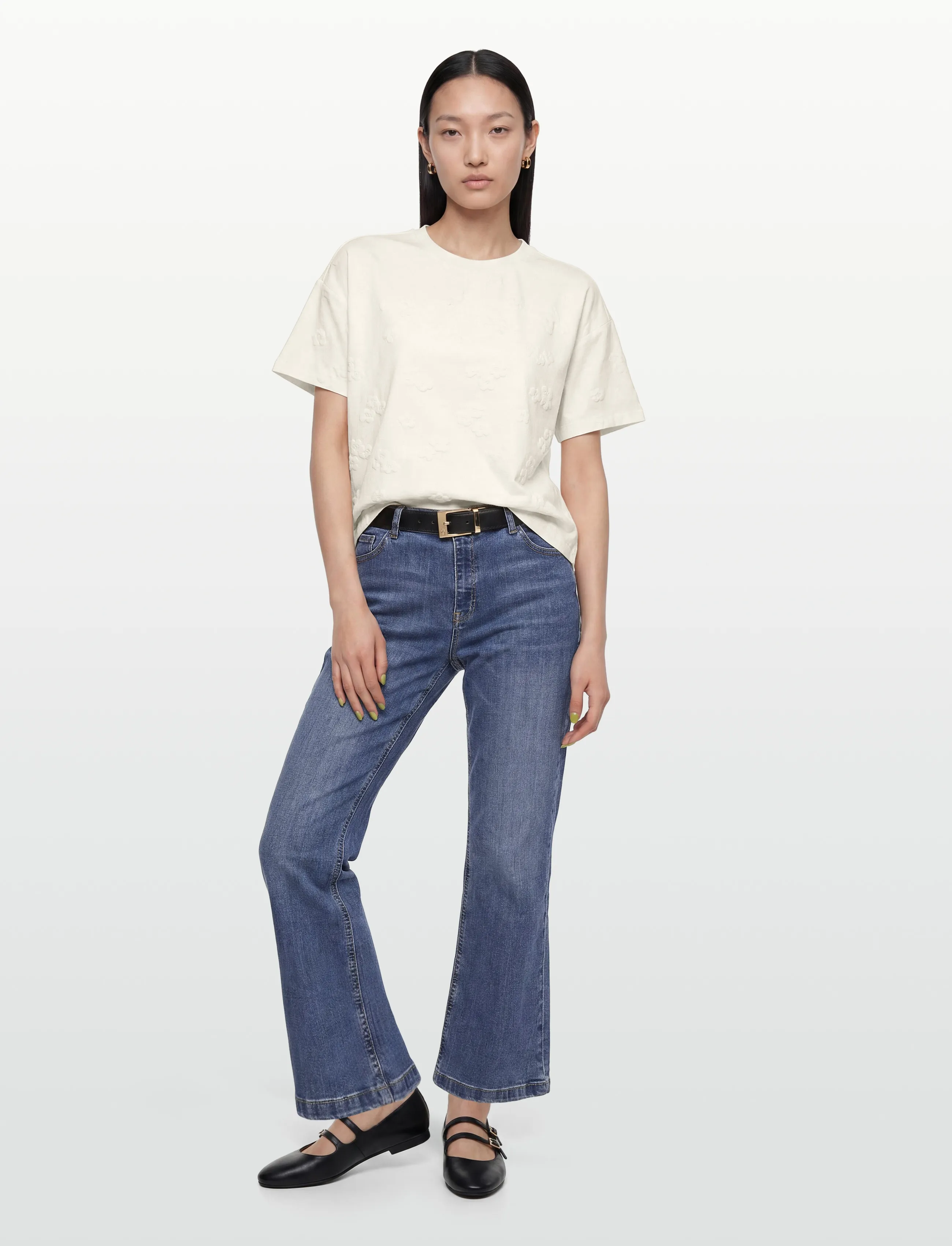 FREE/QUENT - FQZIPREA-TEE - t-shirts - star off-white - 0