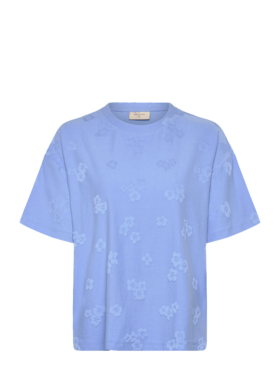 FREE/QUENT - FQZIPREA-TEE - t-shirts - vista blue - 1