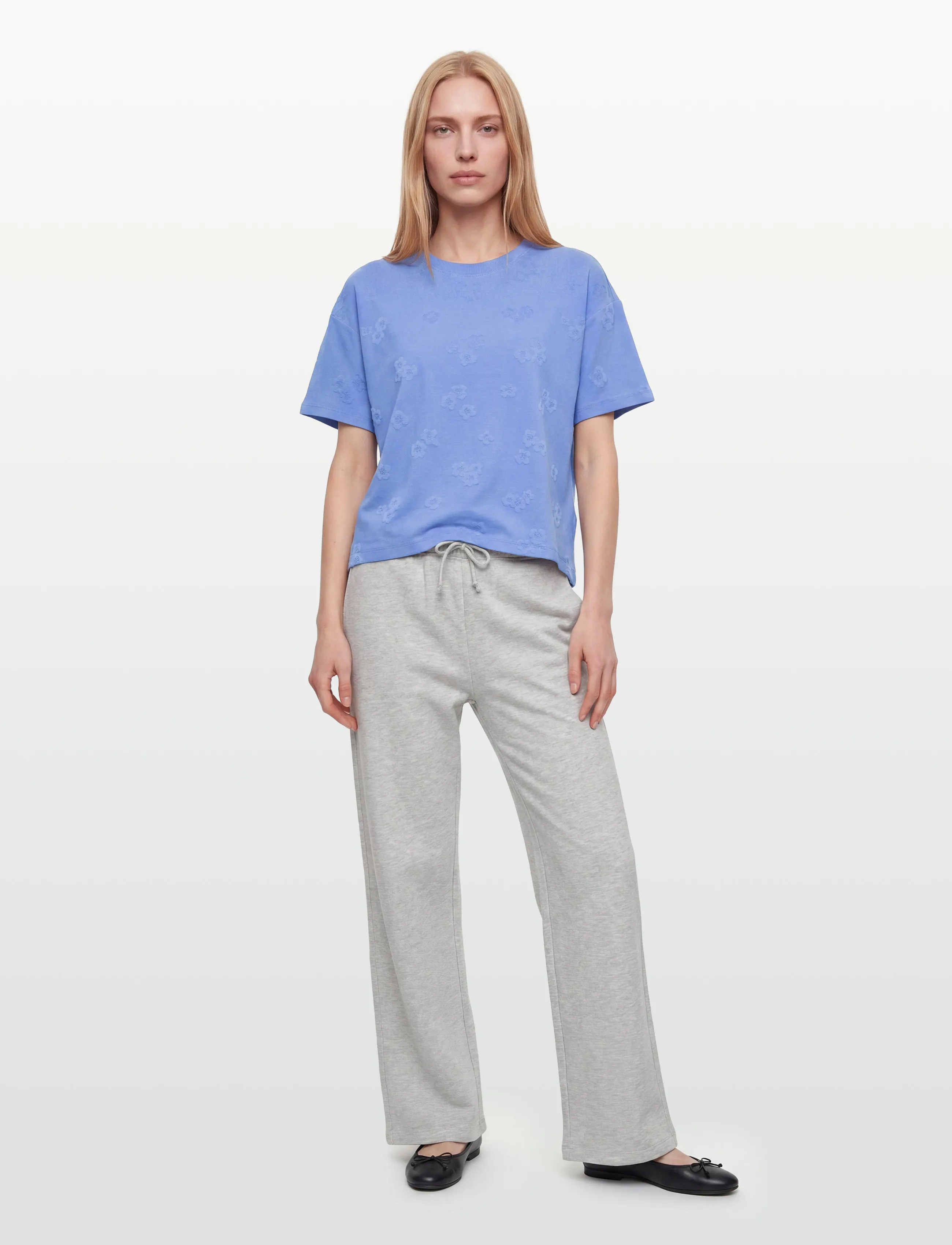 FREE/QUENT FQZIPREA-TEE - T-shirts & Toppar - VISTA BLUE / blue