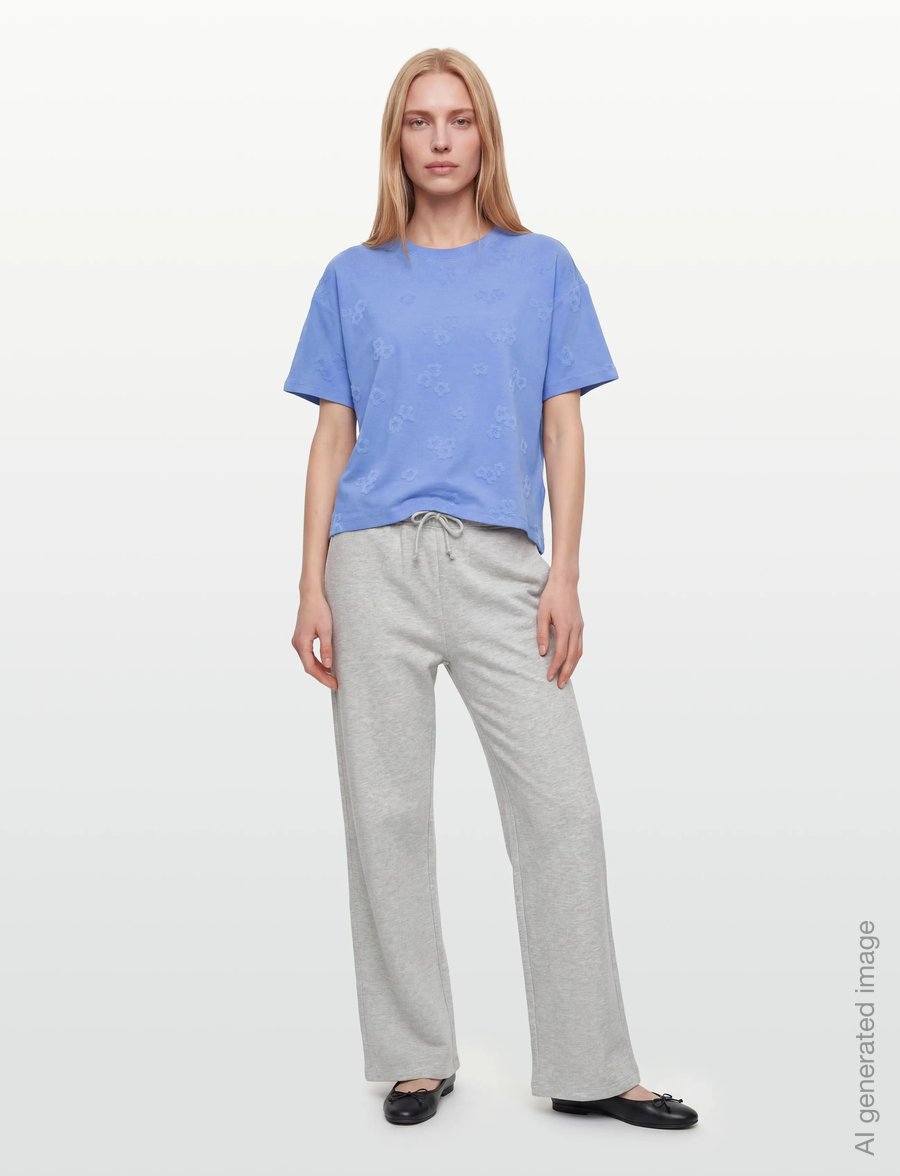FREE/QUENT - FQZIPREA-TEE - t-shirts - vista blue - 0