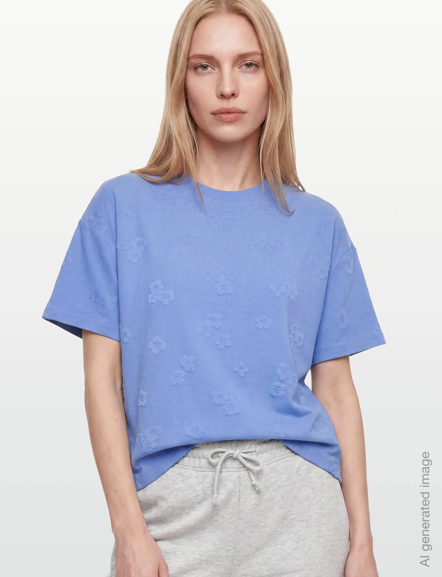 FREE/QUENT - FQZIPREA-TEE - t-shirts - vista blue - 3
