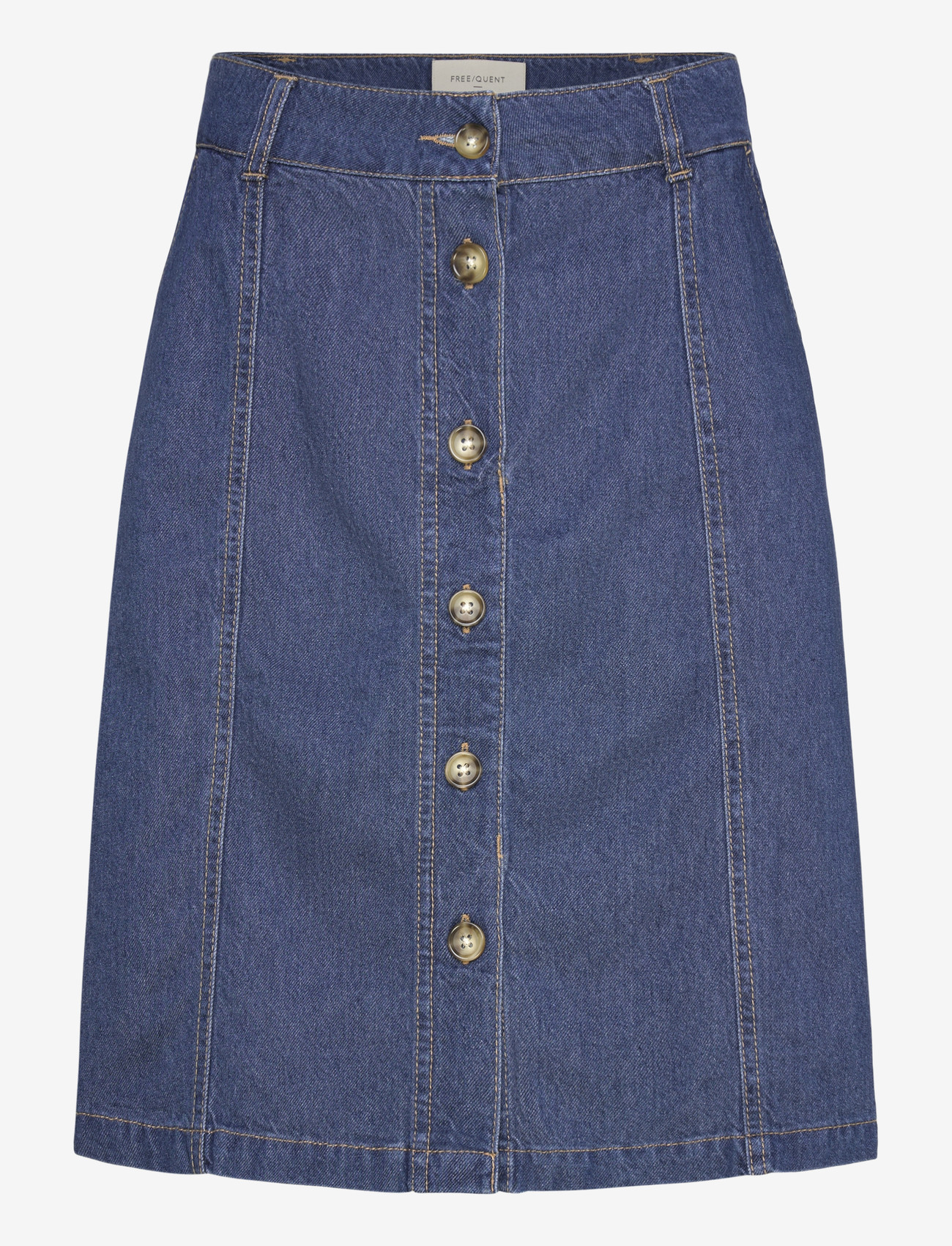 FREE/QUENT - FQALIA-SKIRT - teksaseelikud - medium blue denim - 1