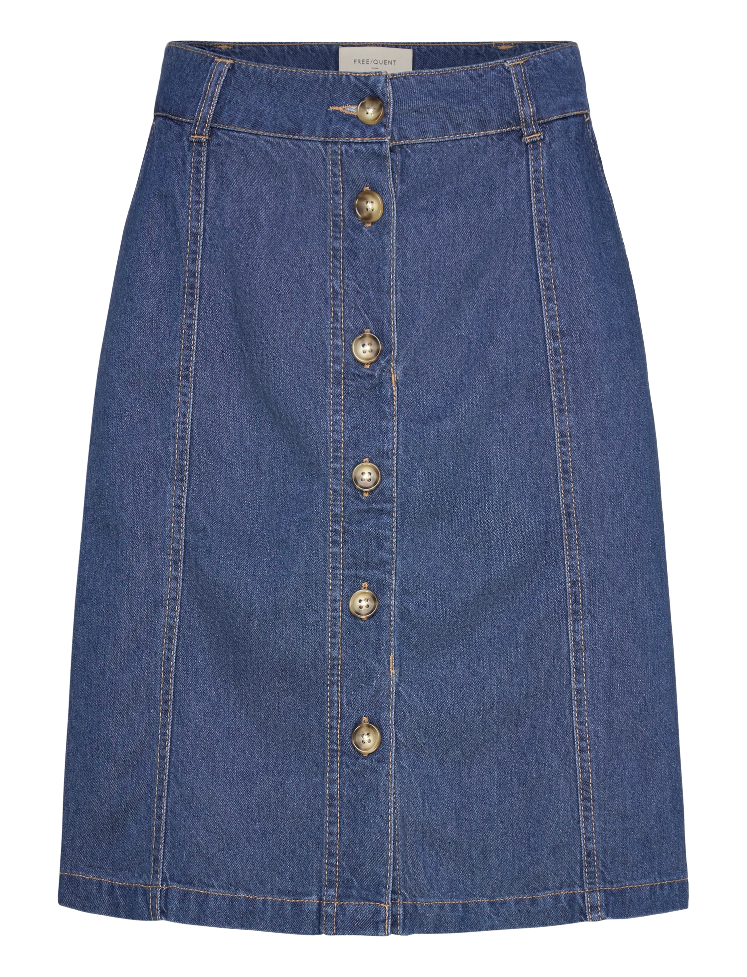 FREE/QUENT FQALIA-SKIRT - Denimnederdele - MEDIUM BLUE DENIM / blue