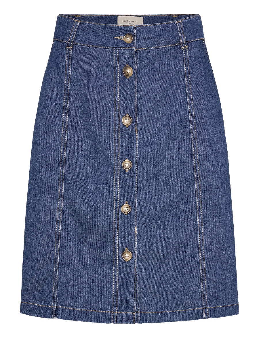 FREE/QUENT - FQALIA-SKIRT - jeansröcke - medium blue denim - 1