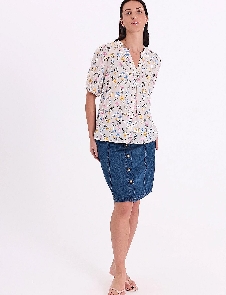 FREE/QUENT - FQALIA-SKIRT - jeansröcke - medium blue denim - 4
