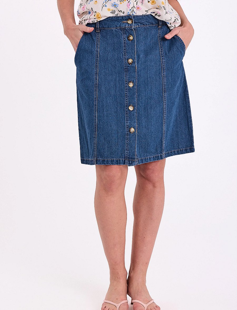FREE/QUENT - FQALIA-SKIRT - jeansröcke - medium blue denim - 5