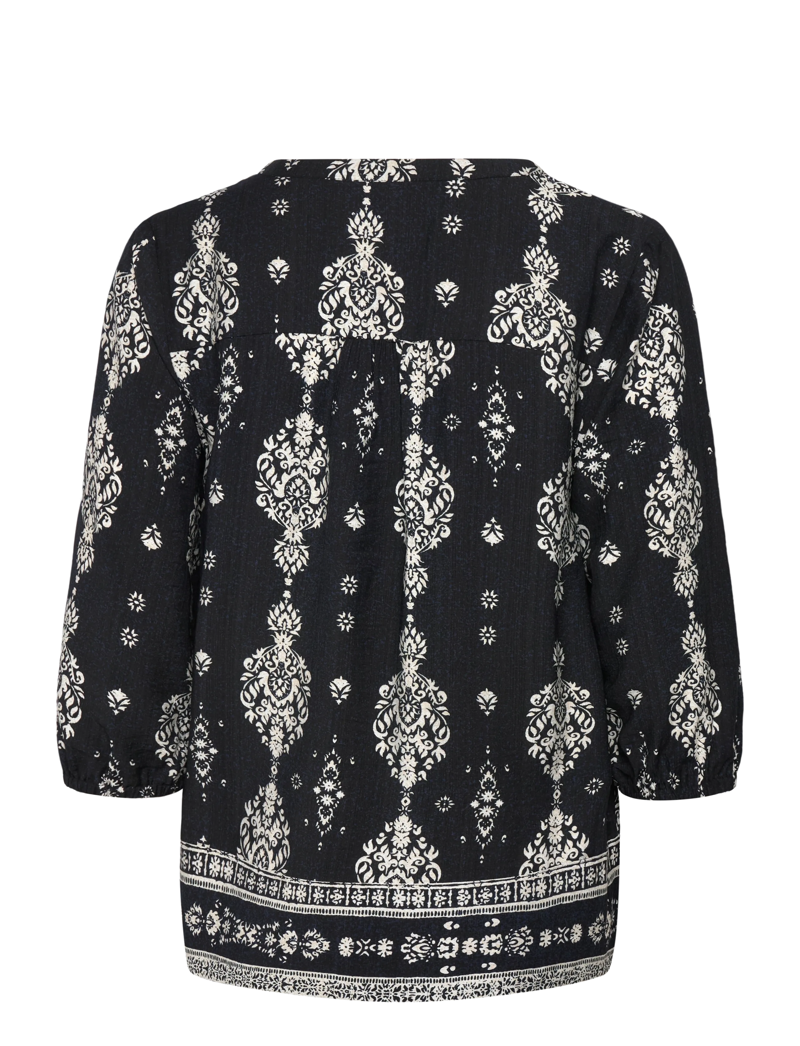 FREE/QUENT - FQTILLY-BLOUSE - langærmede bluser - black w. star off-white - 2