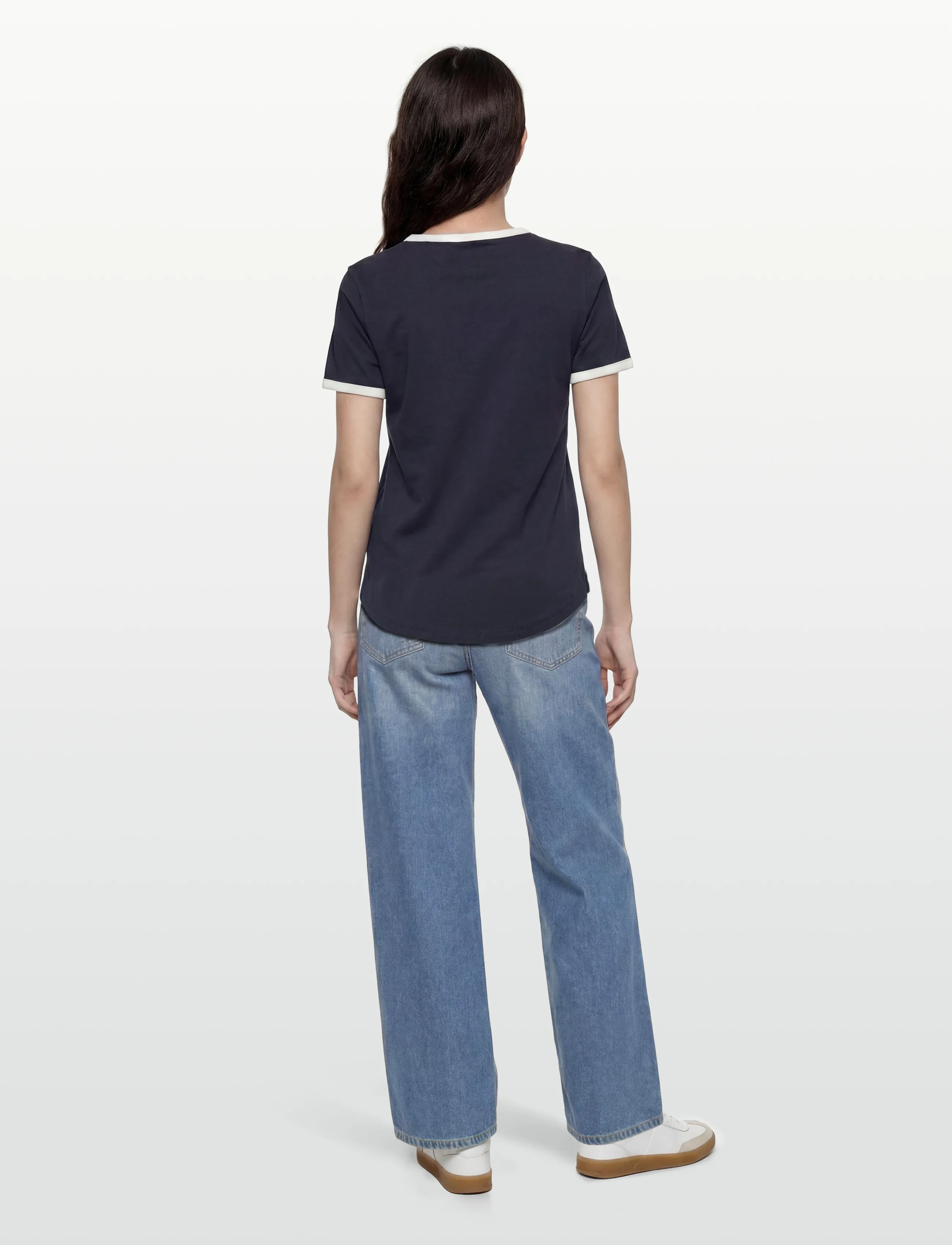 FREE/QUENT - FQFENJAL-TEE - t-paidat - navy blazer w. star off-white - 4