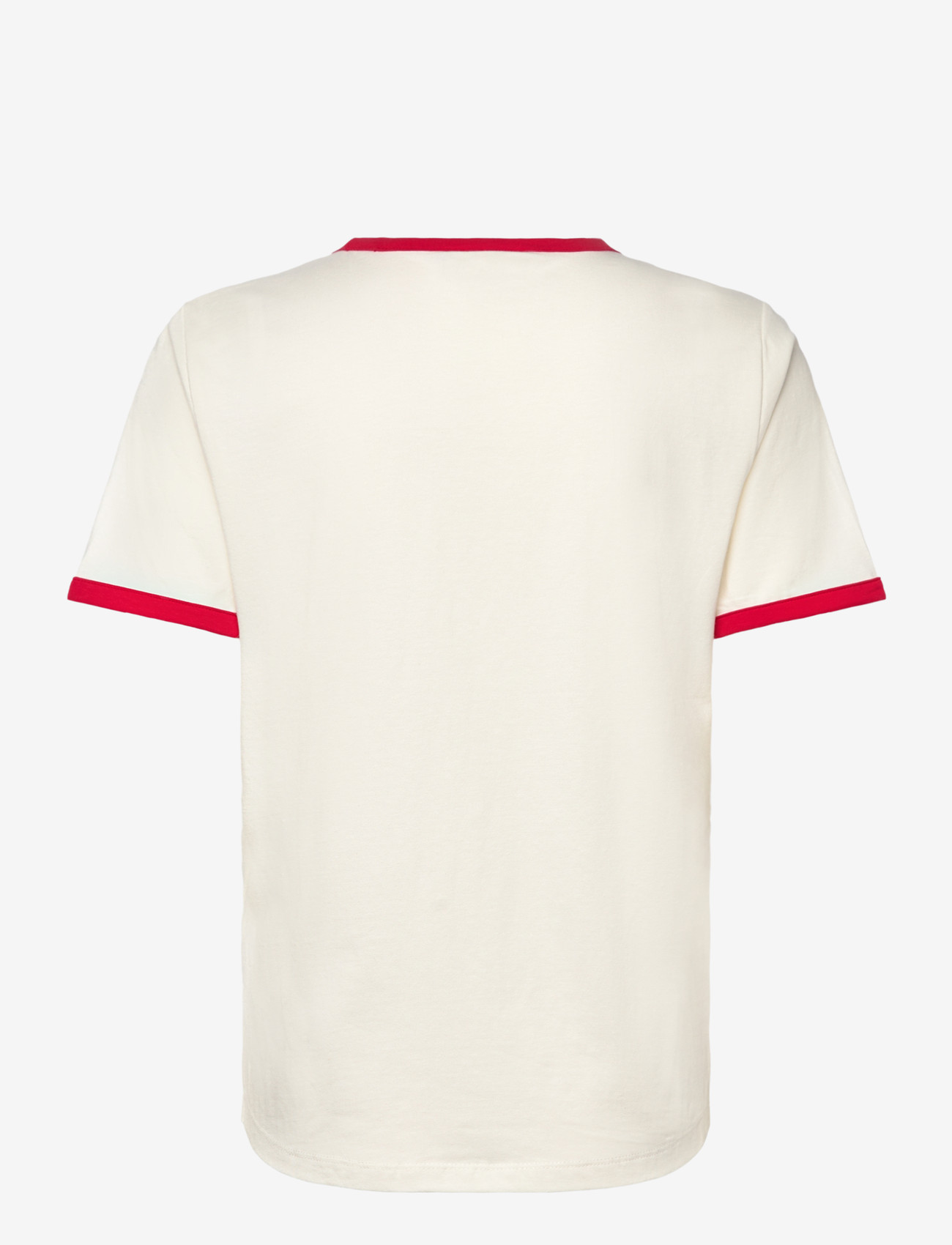 FREE/QUENT - FQFENJAL-TEE - t-shirts - star off-white w. true red - 2