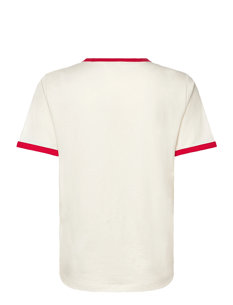 FREE/QUENT - FQFENJAL-TEE - t-shirts - star off-white w. true red - 2