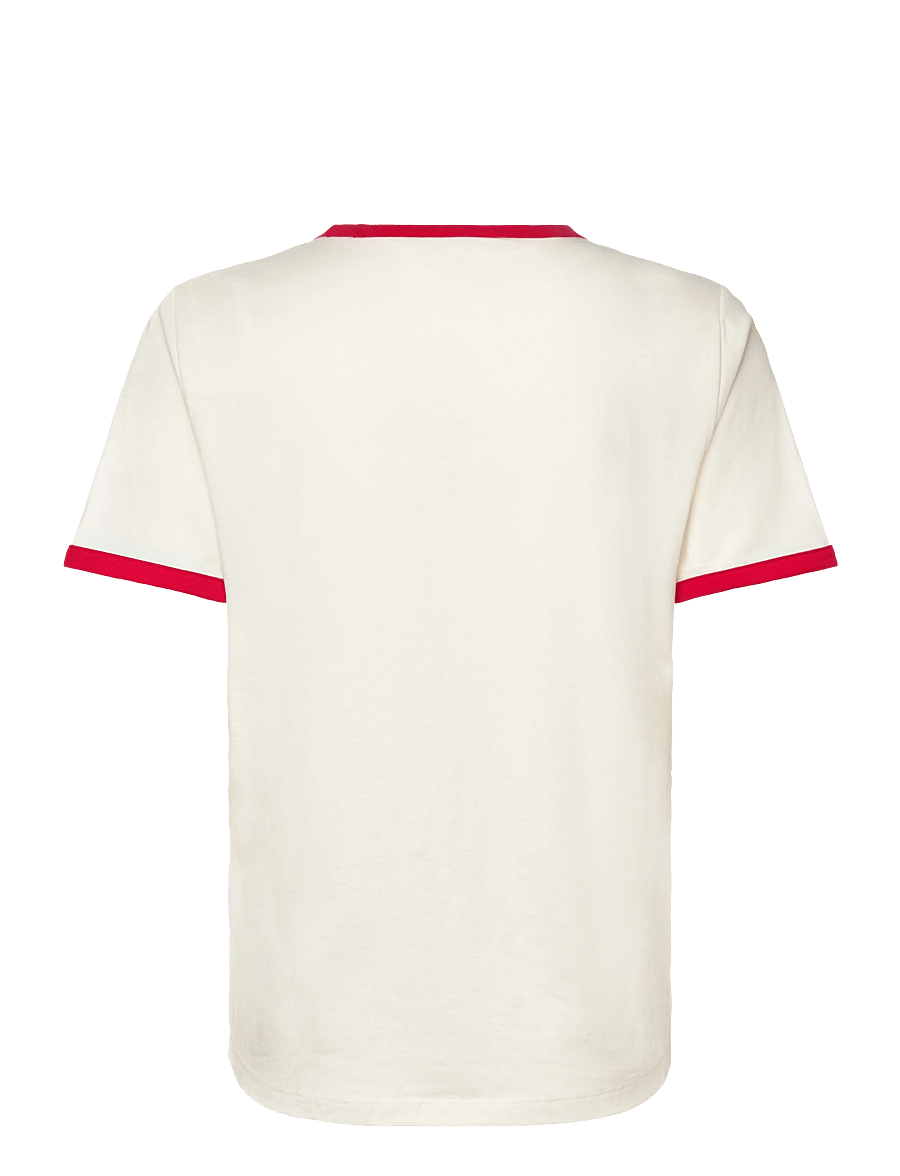 FREE/QUENT - FQFENJAL-TEE - t-shirts - star off-white w. true red - 2
