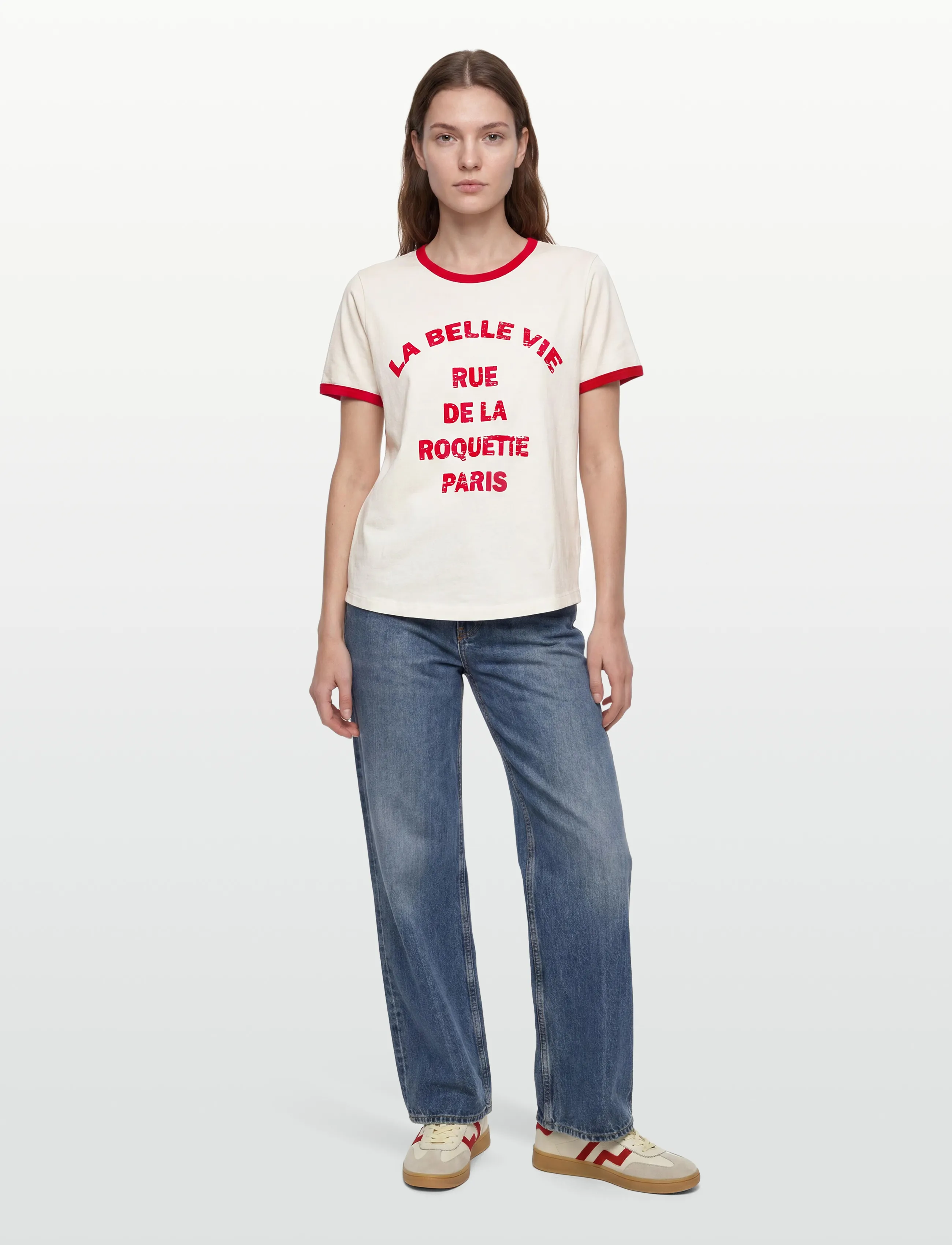FREE/QUENT Fqfenjal-Tee, L, Cream, T-Shirts & Toppe > Kortærmede, Dame