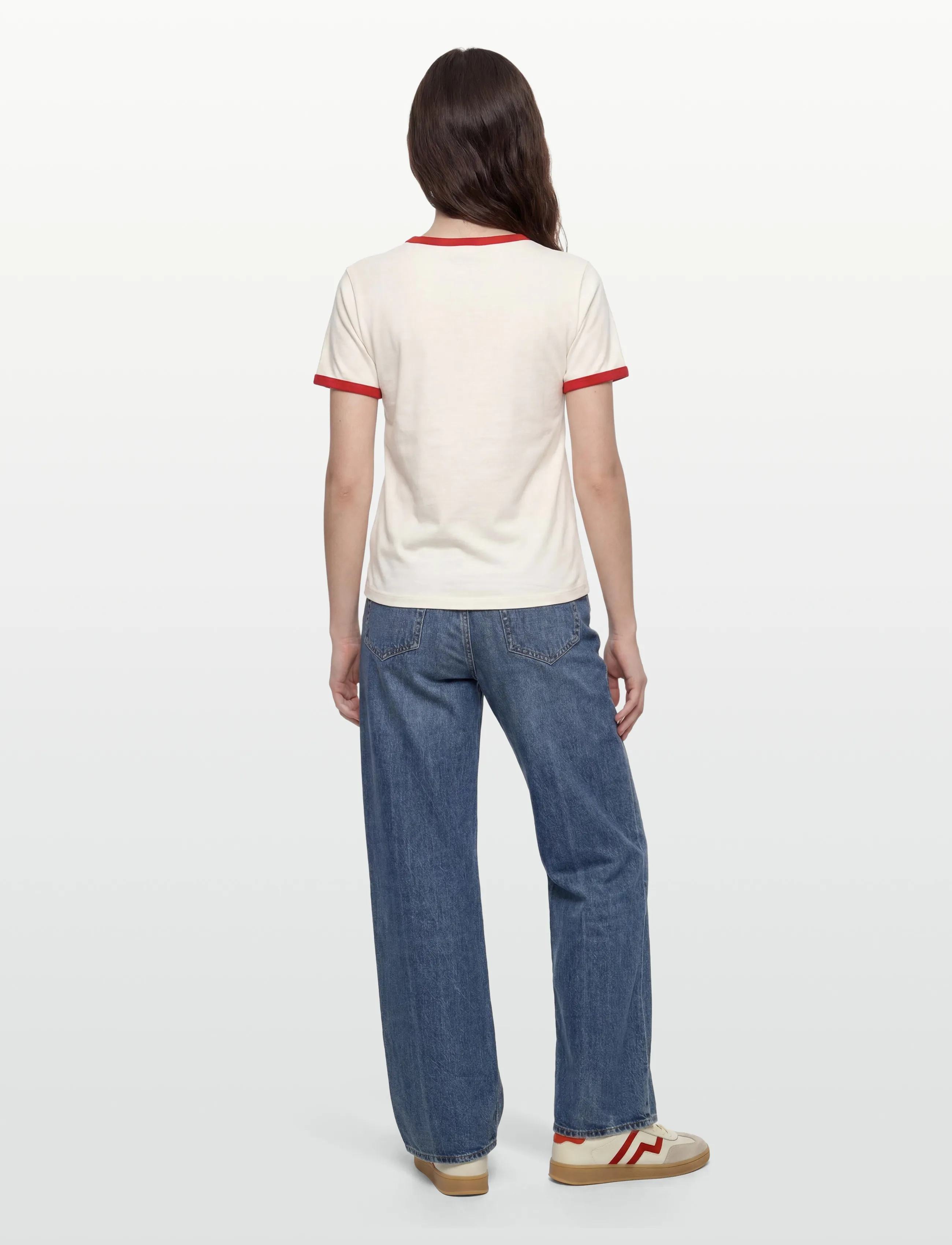 FREE/QUENT - FQFENJAL-TEE - madalaimad hinnad - star off-white w. true red - 4