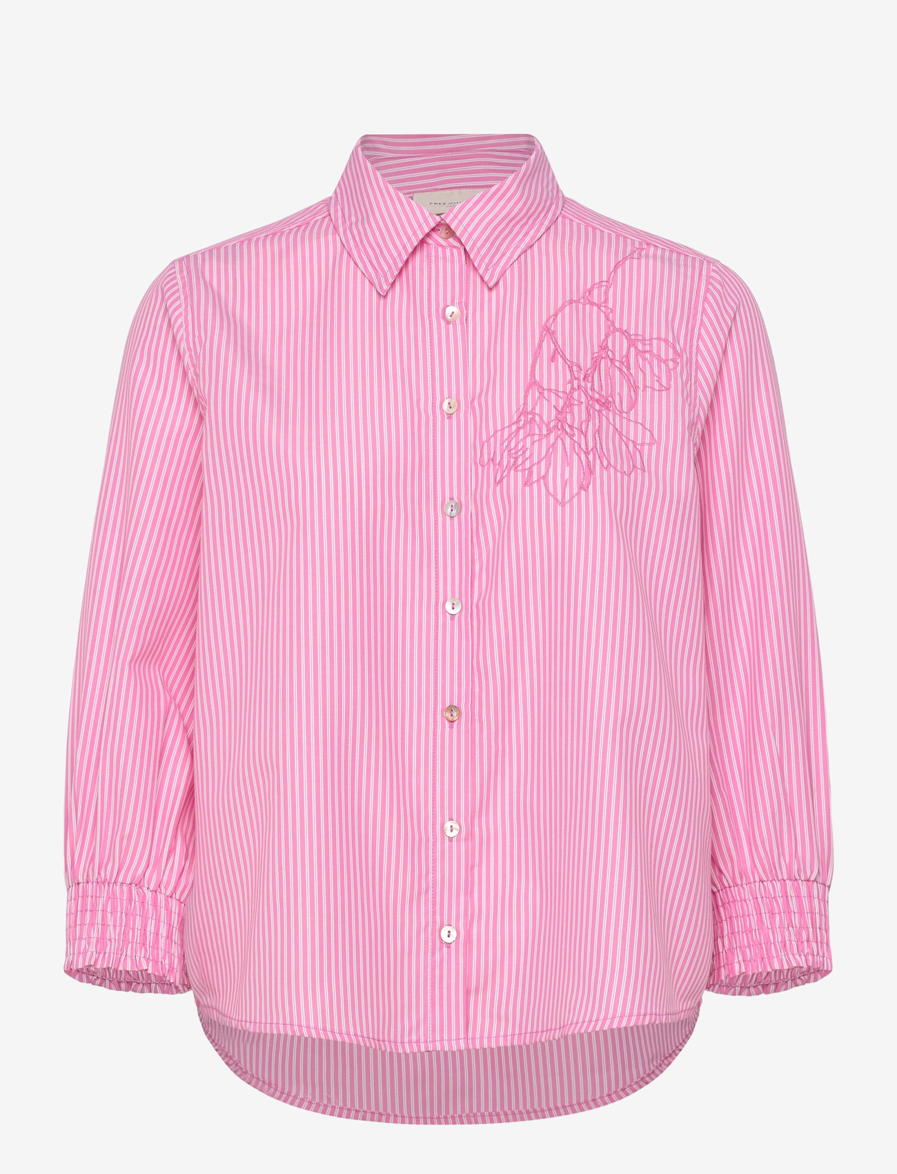 FREE/QUENT - FQEVALINA-SHIRT - langärmlige hemden - wild orchid w. star off-white - 0