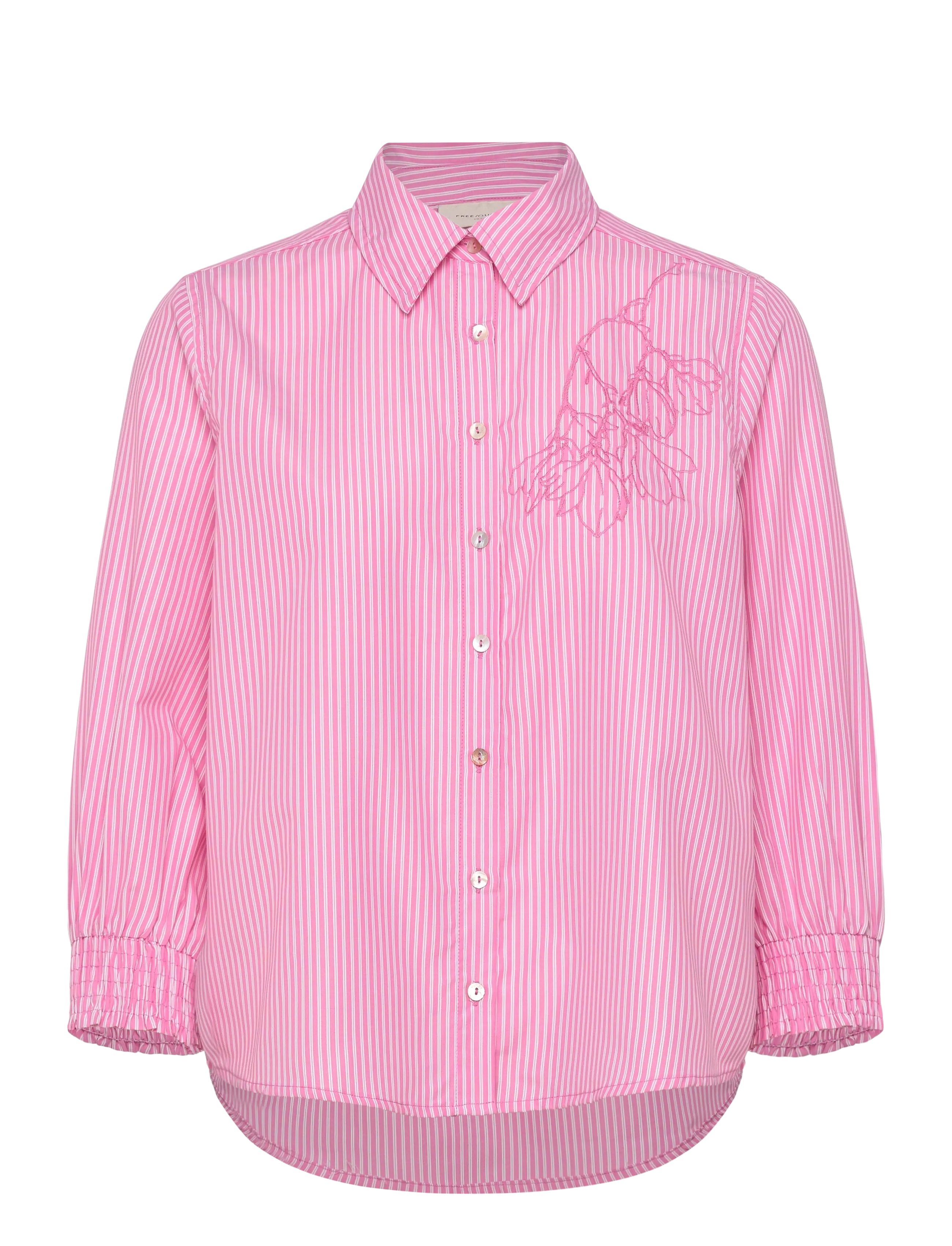 FREE/QUENT FQEVALINA-SHIRT - Tøj - WILD ORCHID W. STAR OFF-WHITE / pink/rose