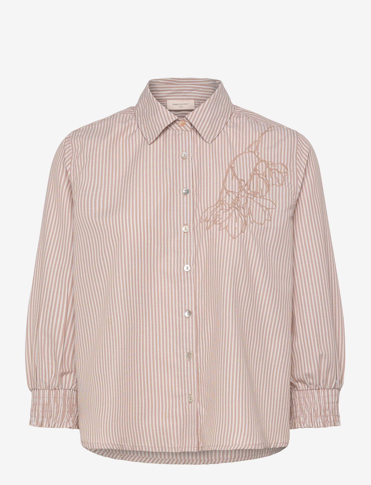 FREE/QUENT - FQEVALINA-SHIRT - langärmlige hemden - silver mink w. star off-white - 1