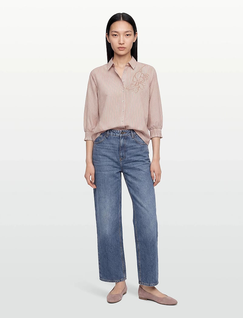 FREE/QUENT - FQEVALINA-SHIRT - langärmlige hemden - silver mink w. star off-white - 0