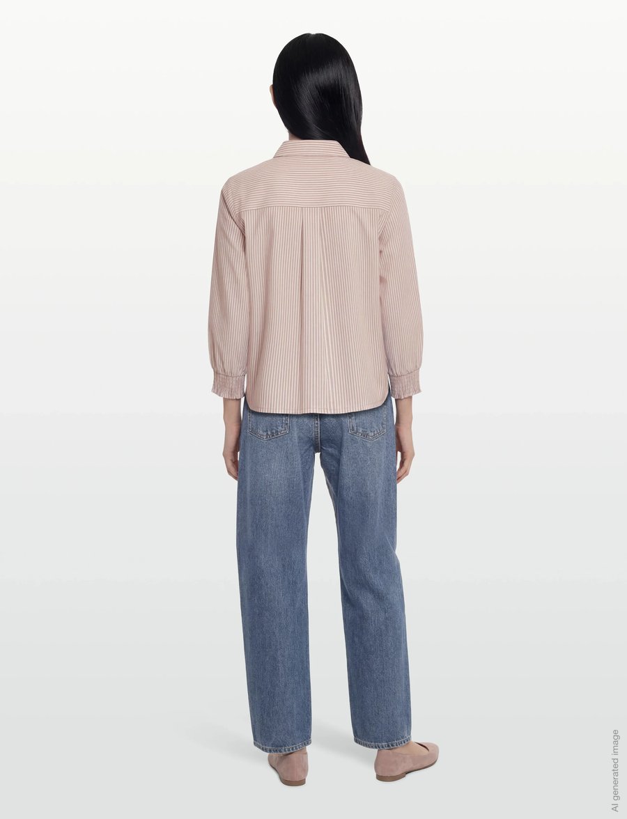 FREE/QUENT - FQESEVALINA-SHIRT - langärmlige hemden - silver mink w. star off-white - 4
