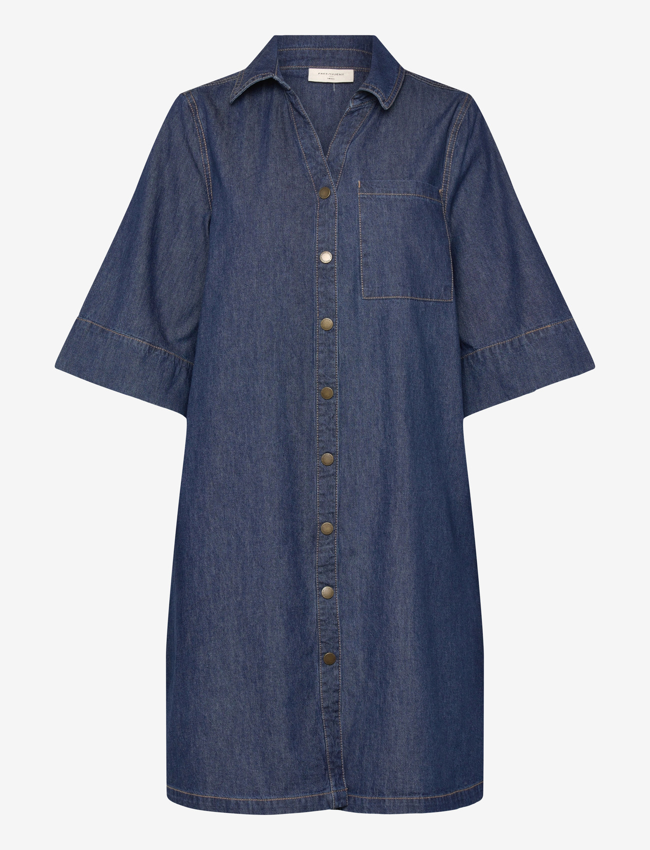 FREE/QUENT - FQLISEA-DRESS - shirt dresses - medium blue denim - 1