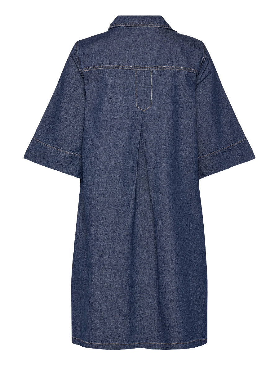 FREE/QUENT - FQLISEA-DRESS - hemdkleider - medium blue denim - 2