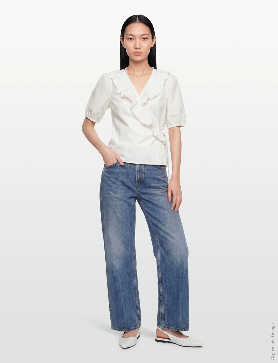 FREE/QUENT - FQMALAY-BLOUSE - lühikeste varrukatega pluusid - star off-white - 0