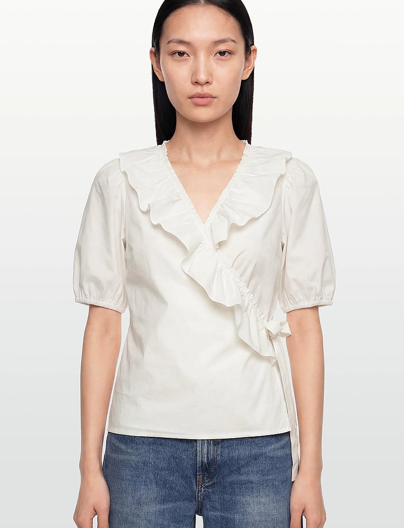 FREE/QUENT - FQMALAY-BLOUSE - lühikeste varrukatega pluusid - star off-white - 3