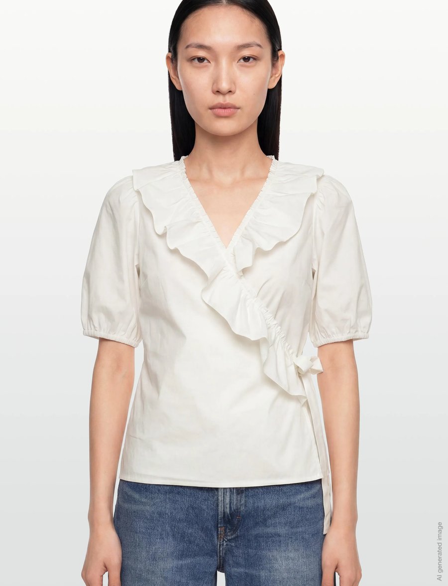 FREE/QUENT - FQMALAY-BLOUSE - lühikeste varrukatega pluusid - star off-white - 3