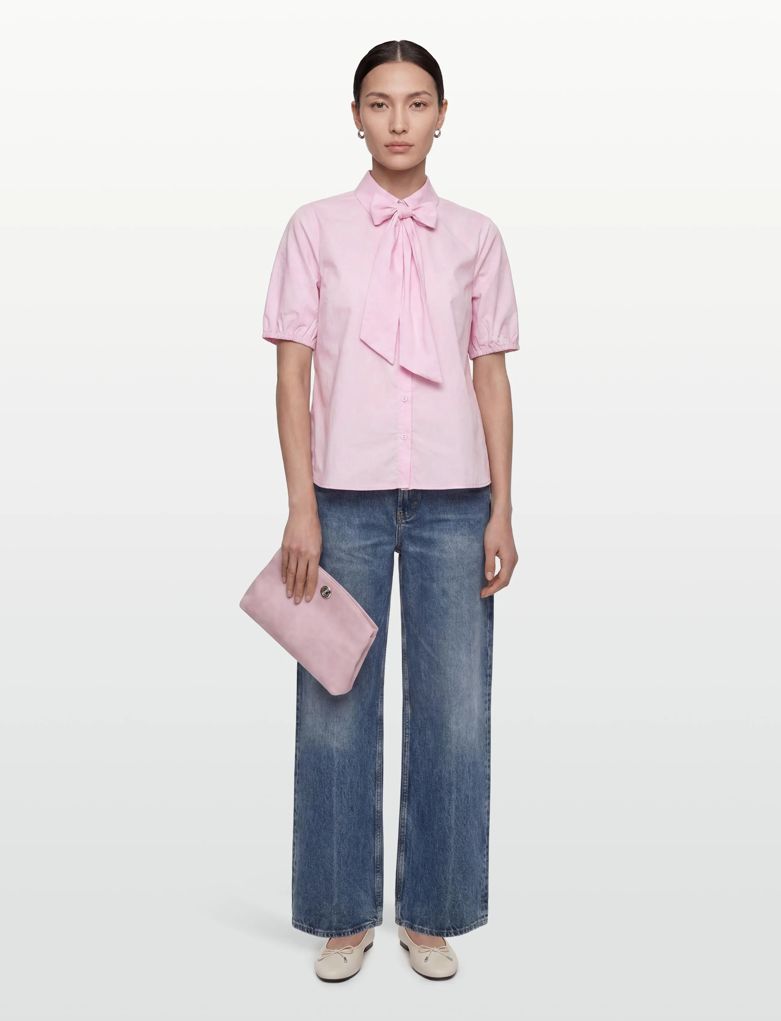 FREE/QUENT FQMALAY-SHIRT - Kortärmade blusar - SWEET LILAC / pink/rose