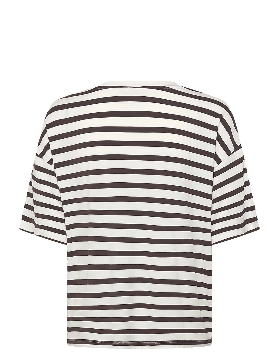 FREE/QUENT - FQPRELA-TEE - t-shirts - star off-white w. coffee bean - 2