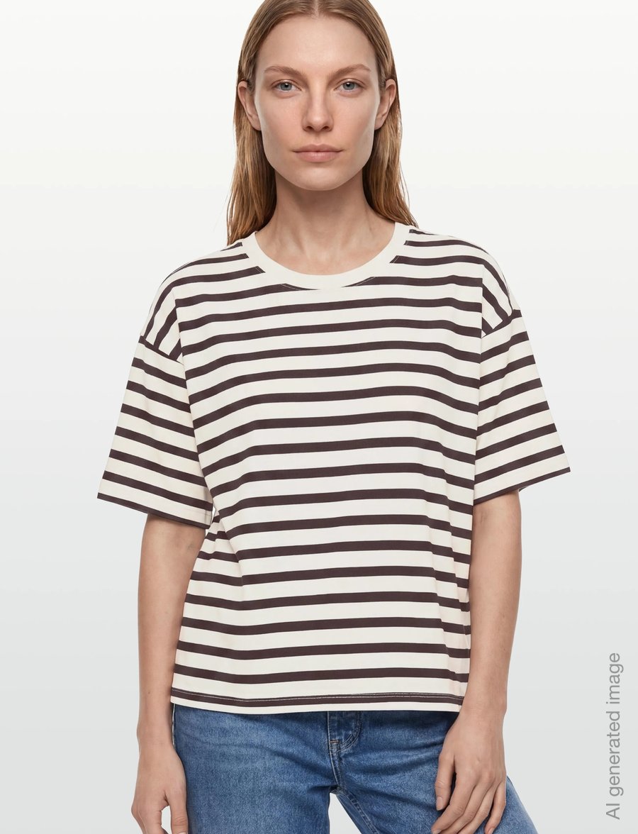 FREE/QUENT - FQPRELA-TEE - t-shirts - star off-white w. coffee bean - 3