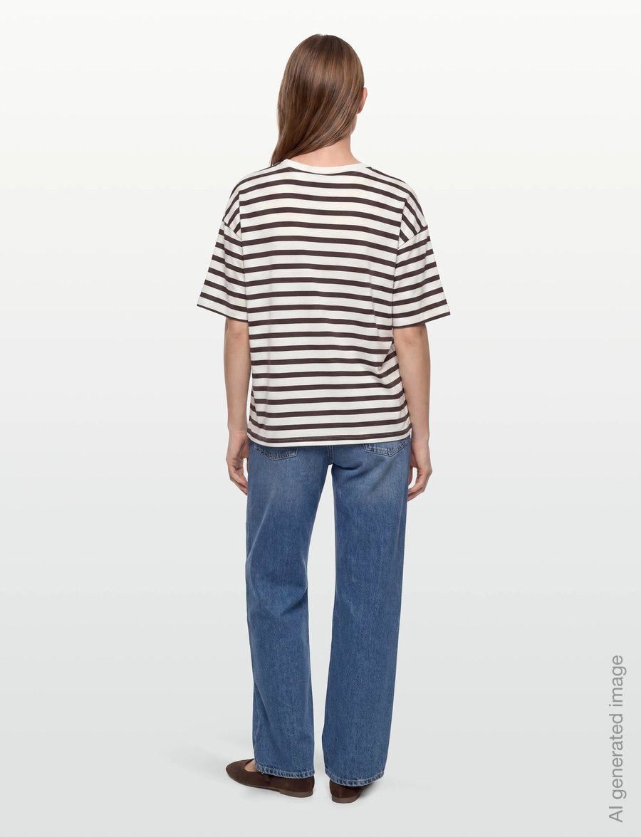 FREE/QUENT - FQPRELA-TEE - t-shirts - star off-white w. coffee bean - 4