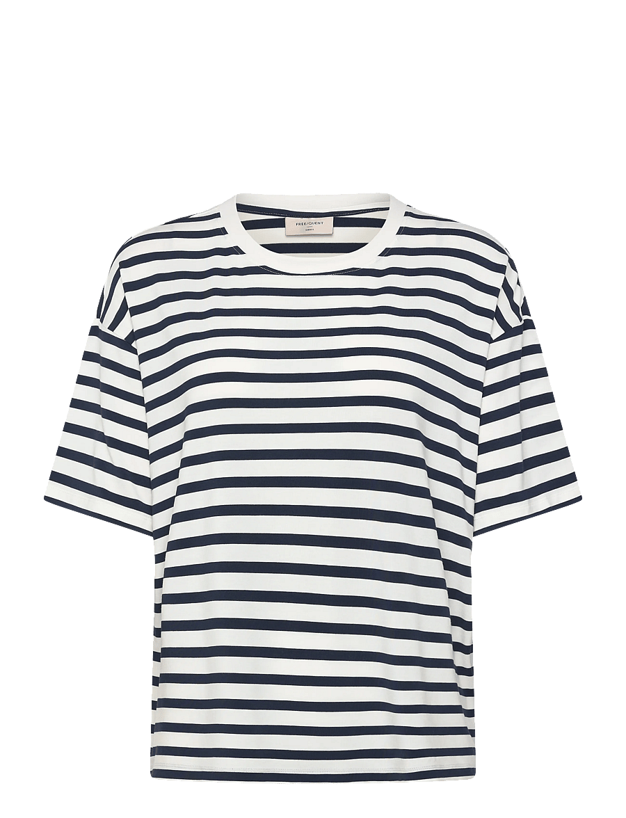 FREE/QUENT - FQPRELA-TEE - t-shirts - star off-white w. navy blazer - 1