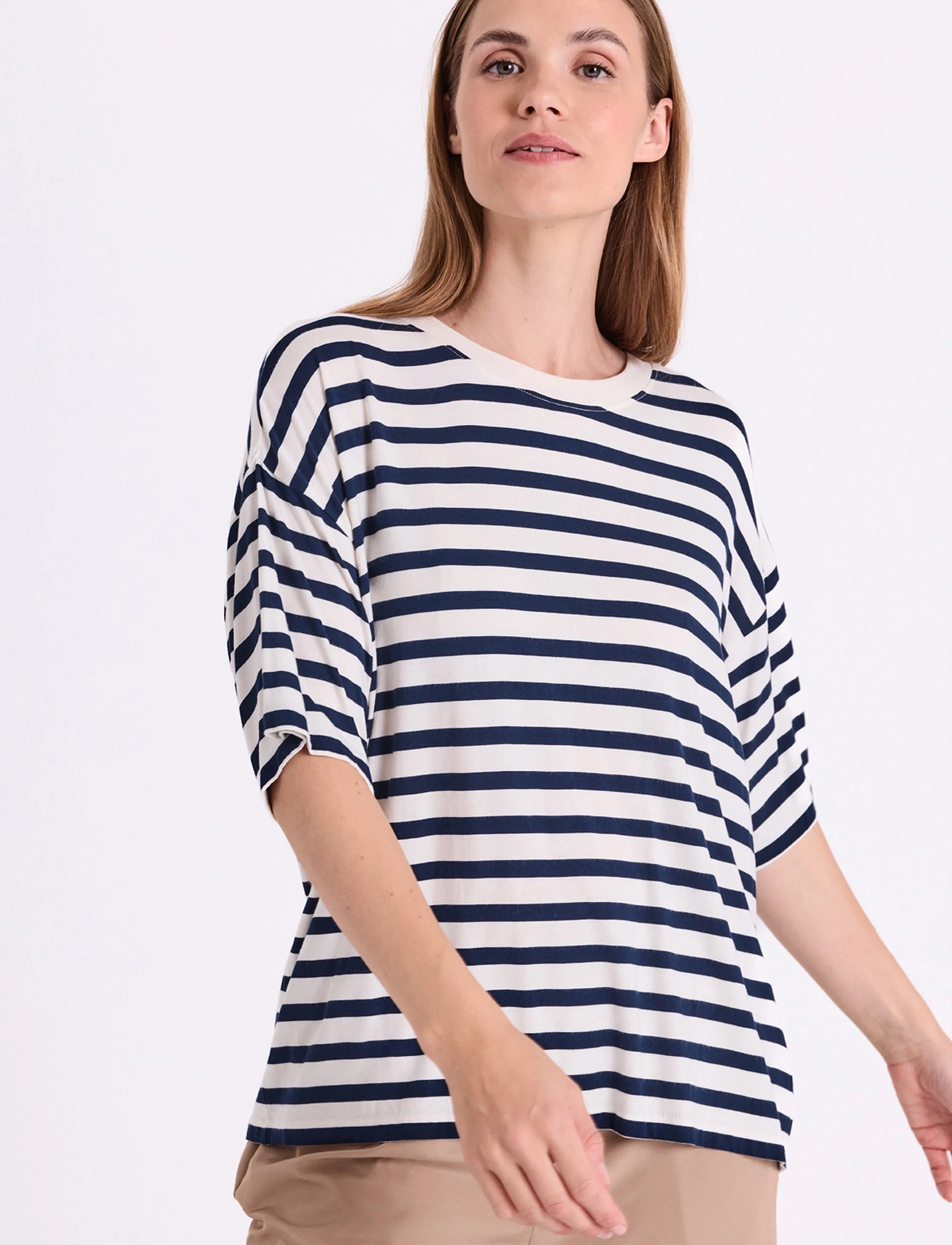 FREE/QUENT Fqprela-Tee, XS, Blue, T-Shirts & Toppe > Kortærmede, Dame