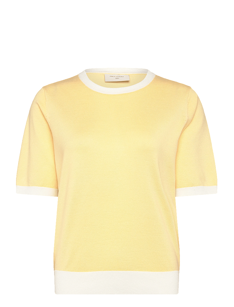 FREE/QUENT - FQKATIE-PULLOVER - striktrøjer - golden haze w. star off-white - 0