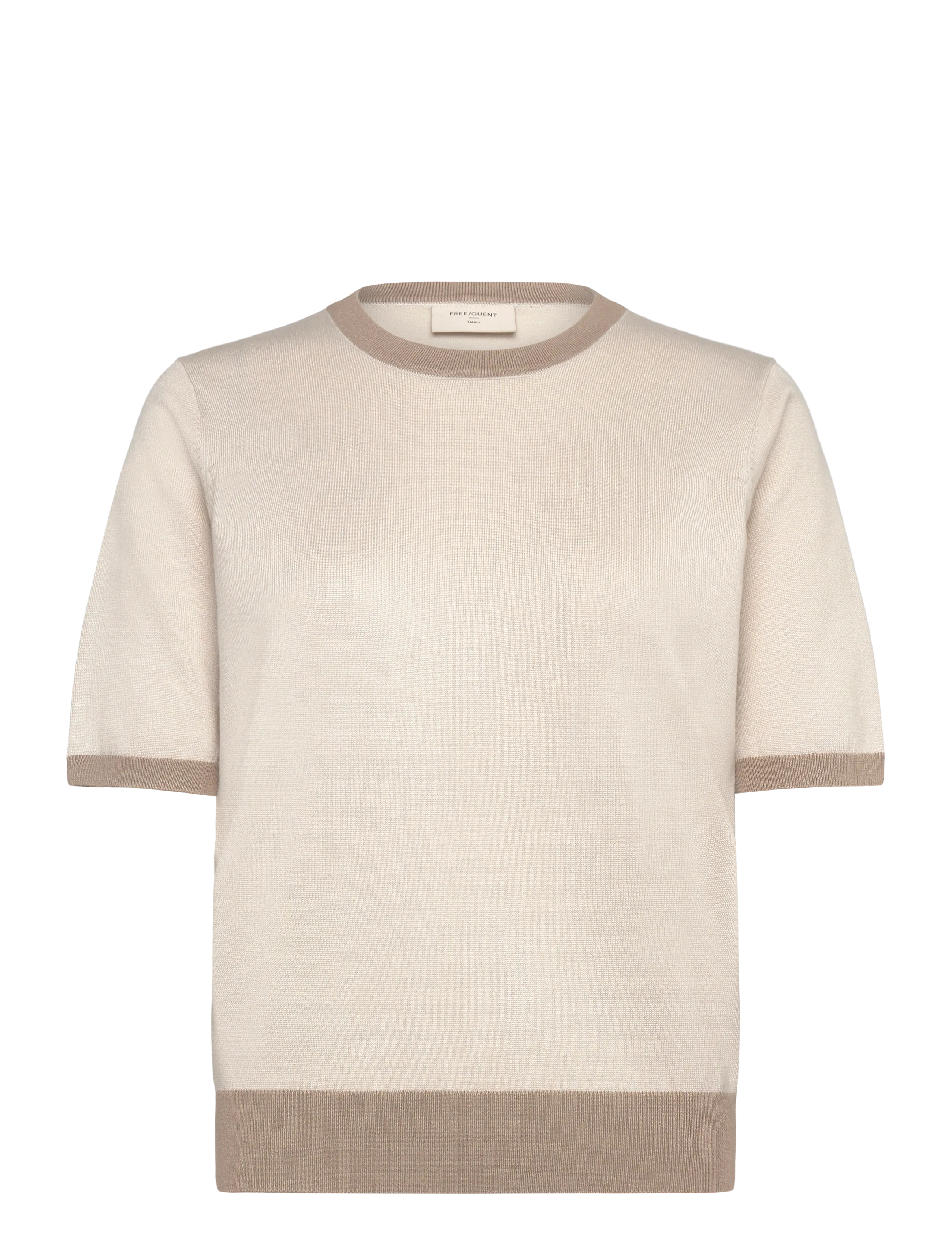 FREE/QUENT FQKATIE-PULLOVER - T-shirts & Toppar - MOONBEAM W. SILVER MINK / cream