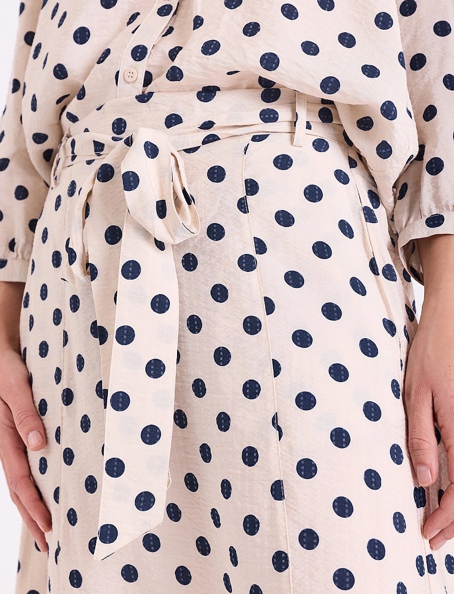 FREE/QUENT - FQALMA-SKIRT - midi skirts - moonbeam w. navy blazer - 3