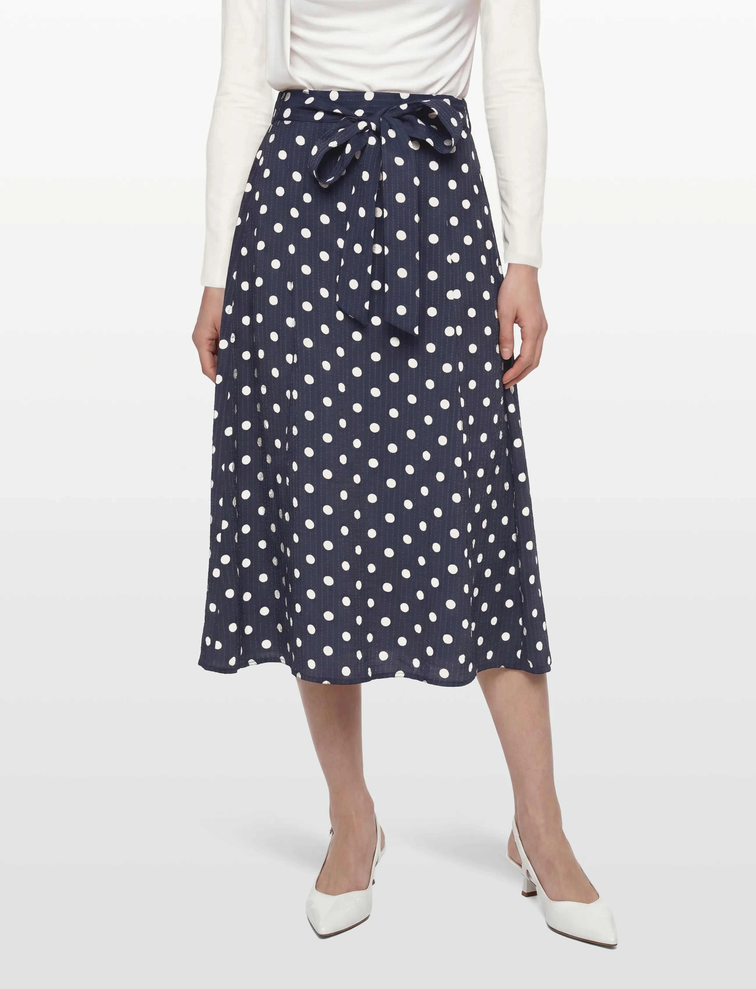 FREE/QUENT - FQALMA-SKIRT - midi skirts - navy blazer w. moonbeam - 3