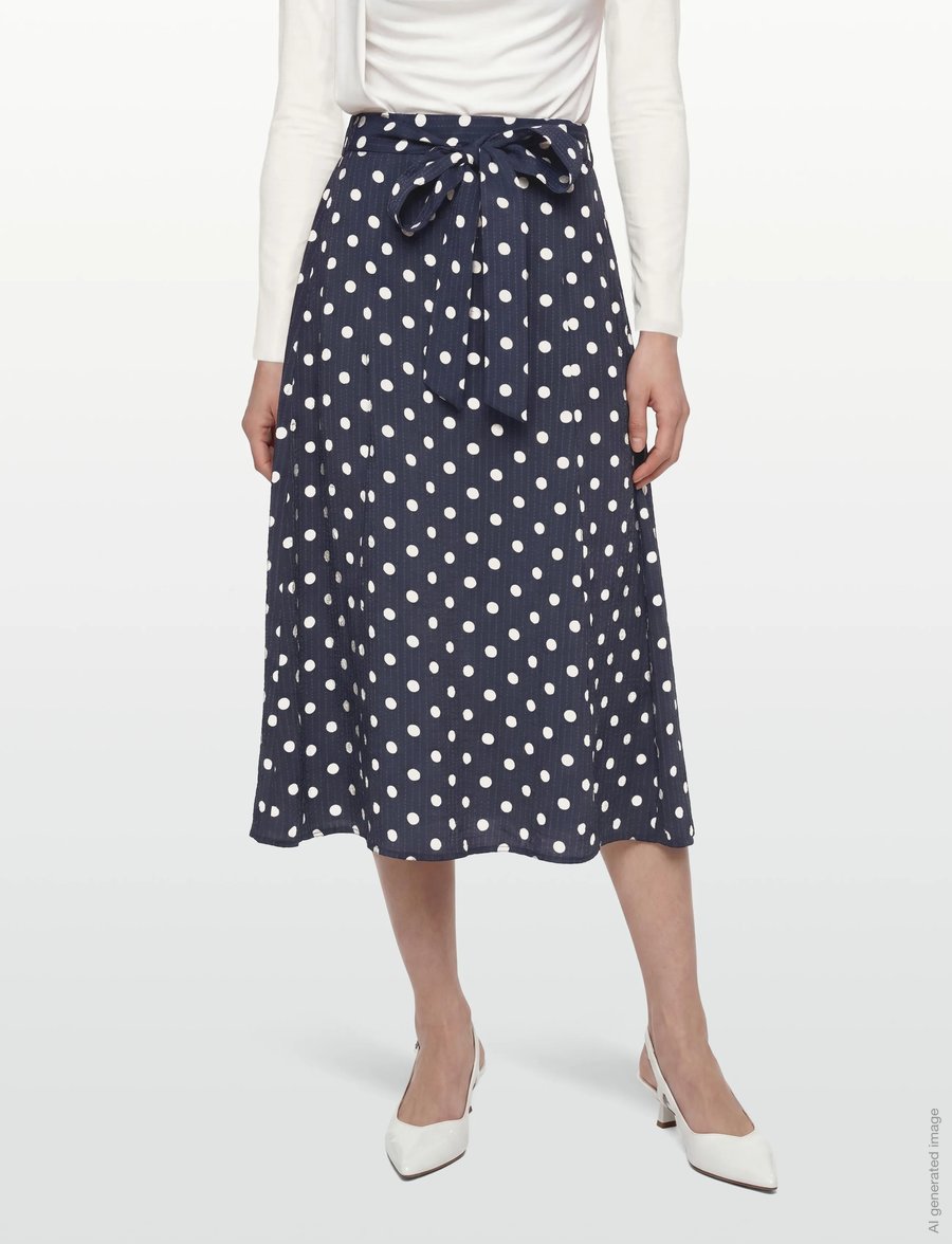 FREE/QUENT - FQALMA-SKIRT - midi skirts - navy blazer w. moonbeam - 3