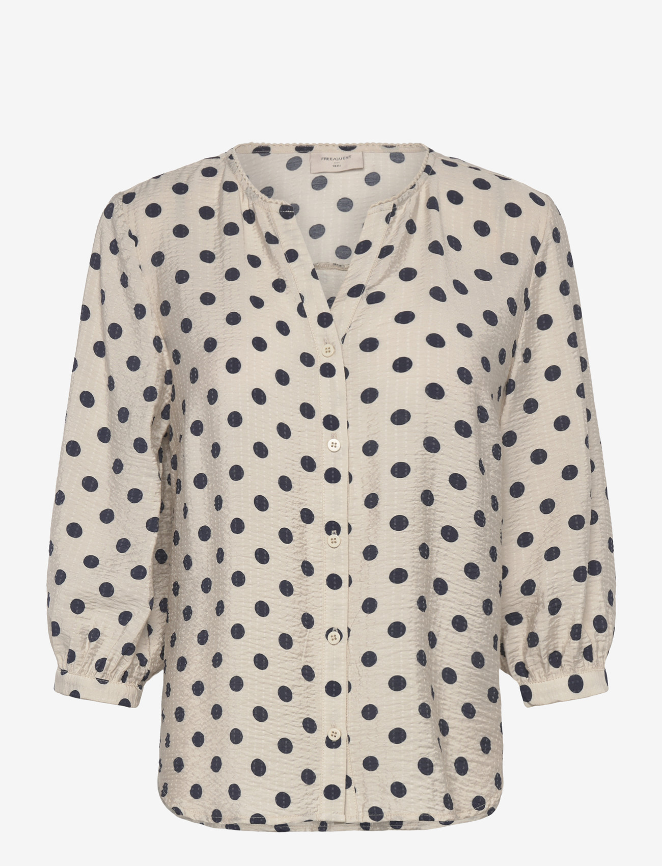 FREE/QUENT - FQALMA-BLOUSE - langærmede bluser - moonbeam w. navy blazer - 1
