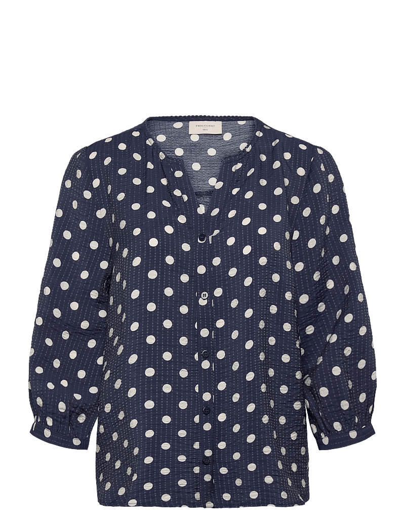 FREE/QUENT - FQALMA-BLOUSE - langærmede bluser - navy blazer w. moonbeam - 1